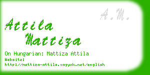 attila mattiza business card